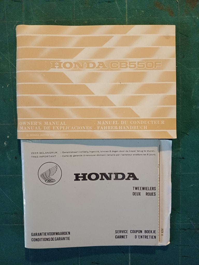 HONDA CB550F handboek owner’s manual + service boekje ORIG., Ophalen of Verzenden, Honda