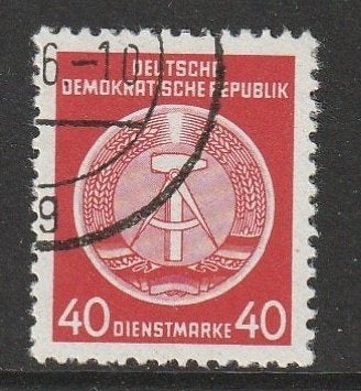 DDR 1954 12 Dienst 40p, Gest, Ophalen of Verzenden, DDR, Gestempeld