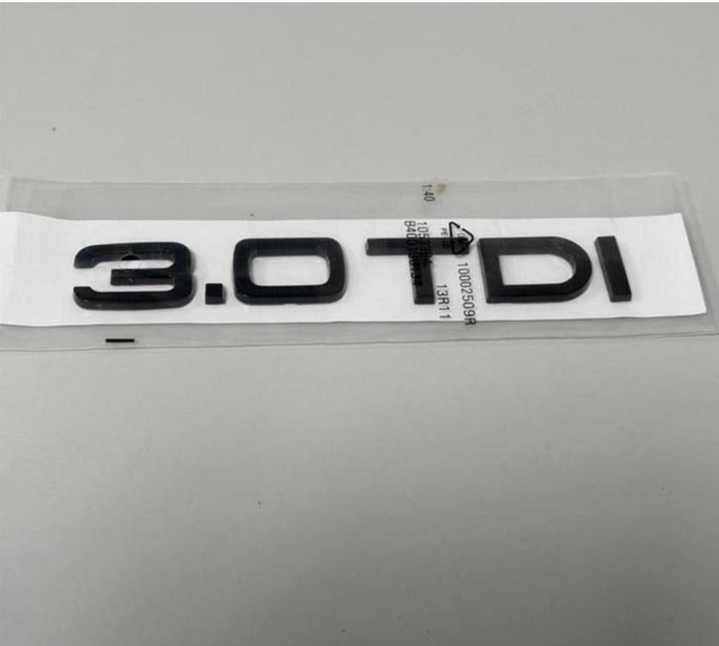 Audi nieuw 3.0 TDI embleem sticker badge logo zwart glans, Ophalen of Verzenden, H, H, H