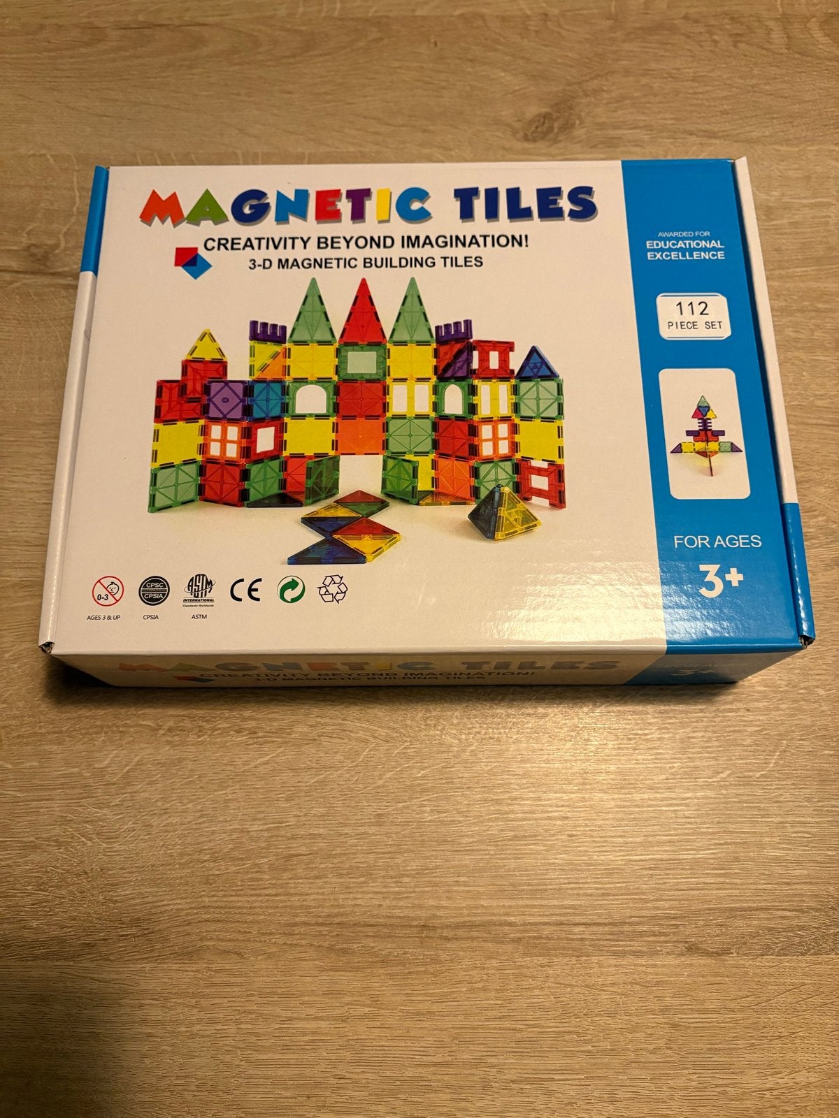 Magnetic Tiles 112-delige set - 3D magnetisch bouwspeelgoed, Kinderen en Baby's, Speelgoed | Bouwstenen, Ophalen of Verzenden
