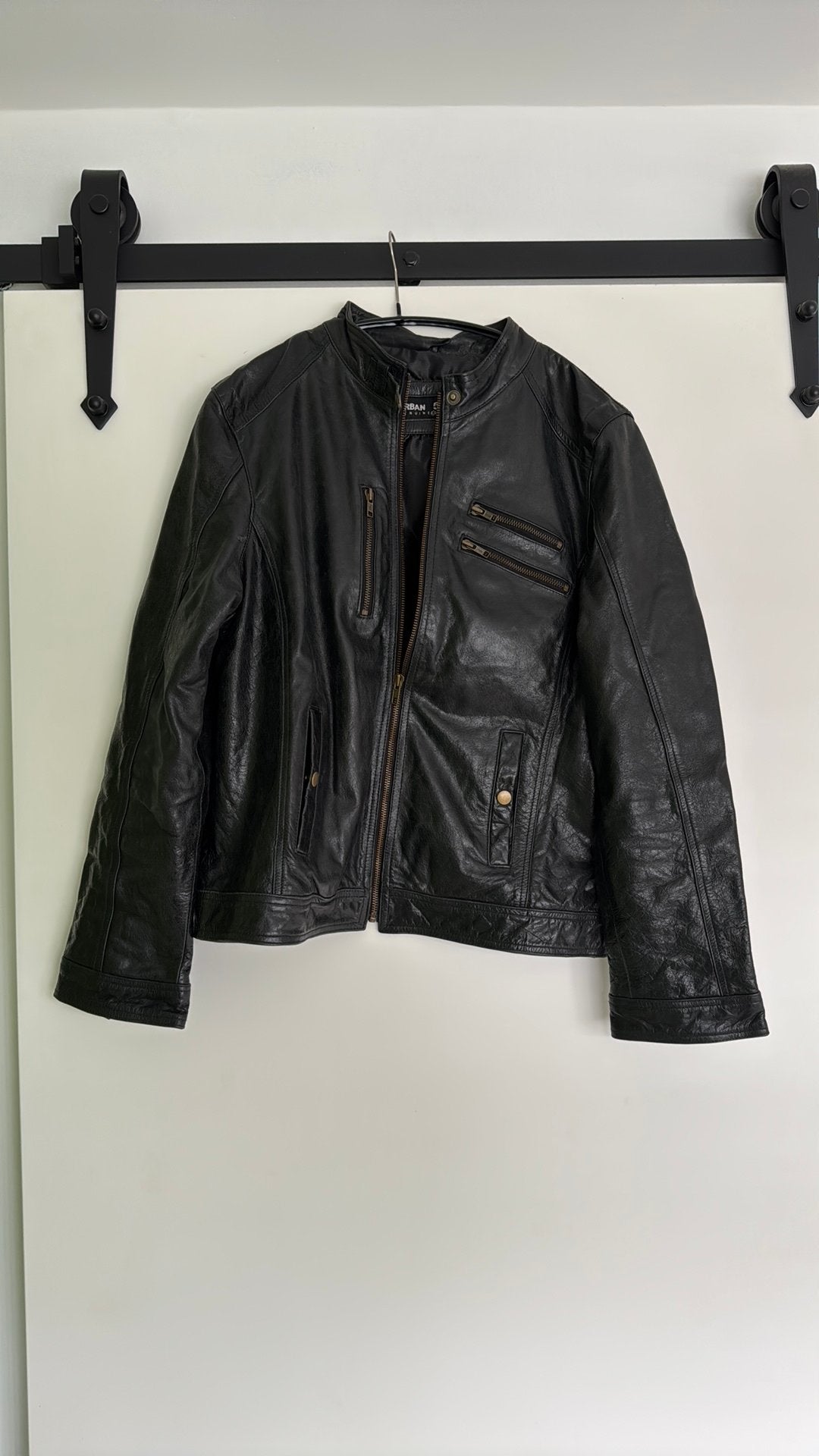 Leren jas zwart  40, Kleding | Dames, Jassen | Zomer, Verzenden, Zo goed als nieuw, Maat 38/40 (M), Zwart