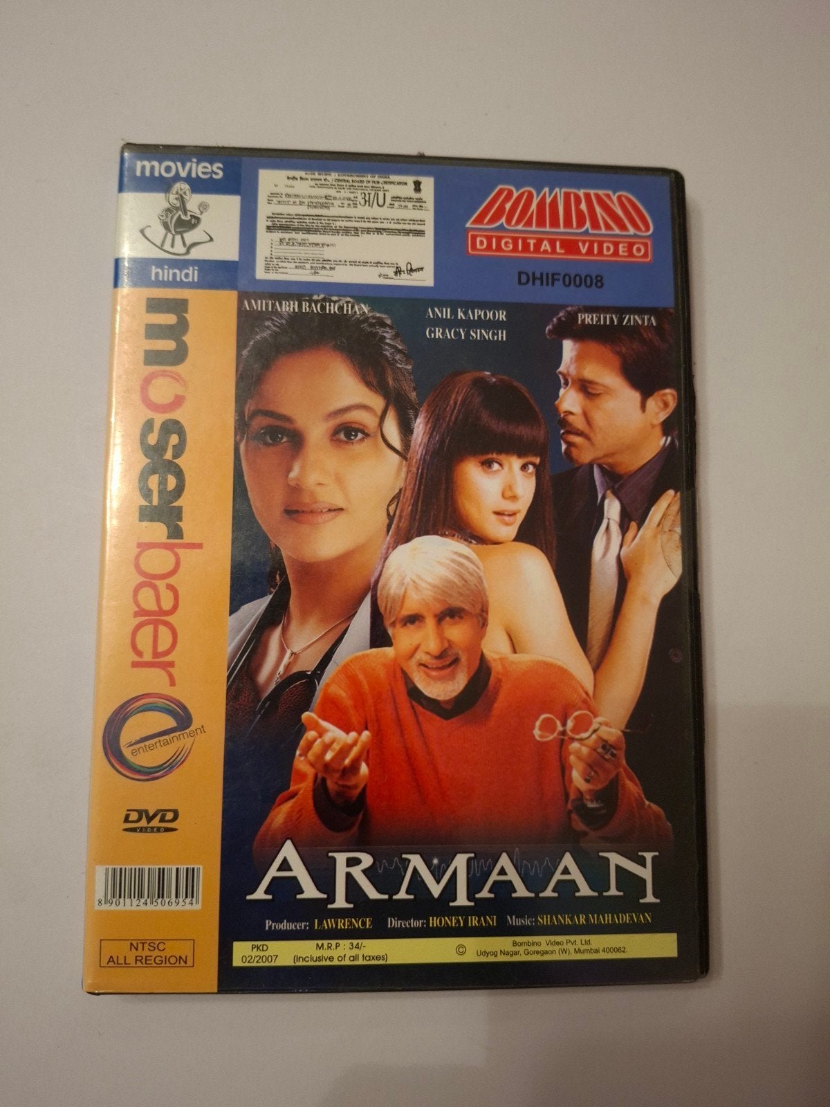 Armaan Bollywood DVD - Amitabh Bachchan, Anil Kapoor, Alle leeftijden, Ophalen of Verzenden, Gebruikt, Inclusief doosje