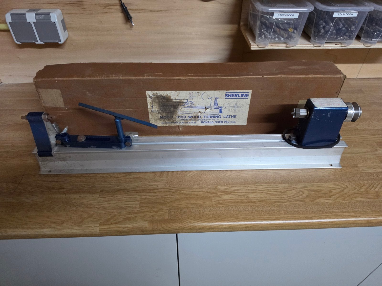 Sherline Model 3100 Houtdraaibank (exclusief motor), Ophalen, Gebruikt, Houtdraaibank, Minder dan 500 mm