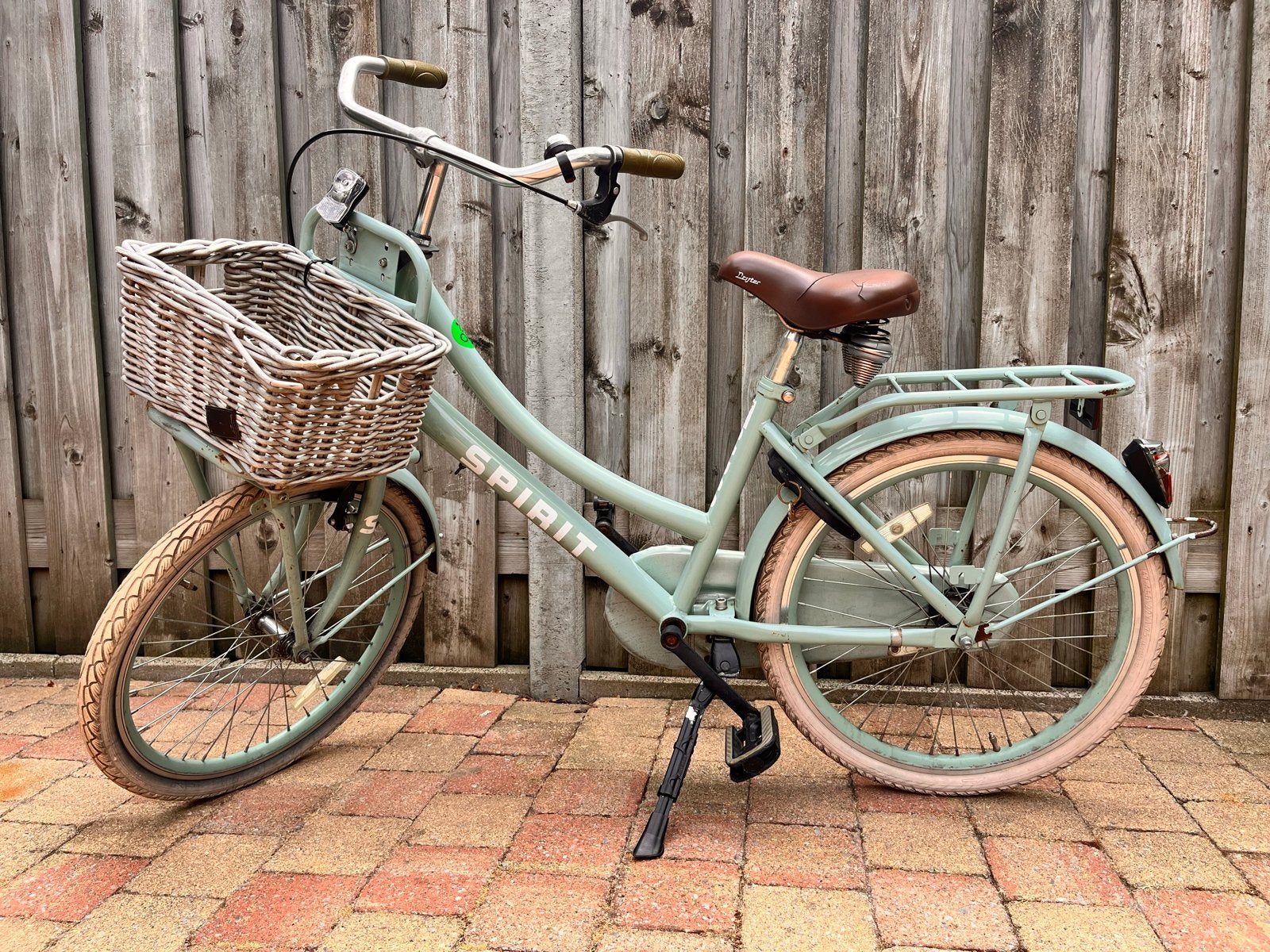 Spirit Meisjesfiets - Lichtgroen met Mandje 22 inch, Ophalen, Gebruikt, 22 inch