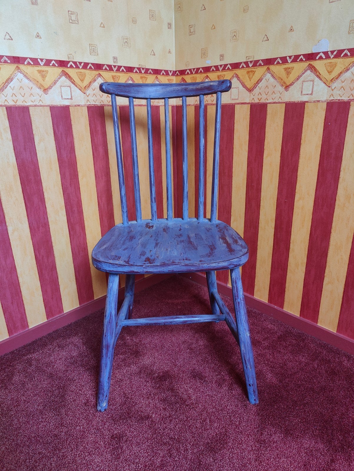 Antieke houten keukenstoel met spijlen, Antiek en Kunst, Antiek | Meubels | Stoelen en Banken, Ophalen