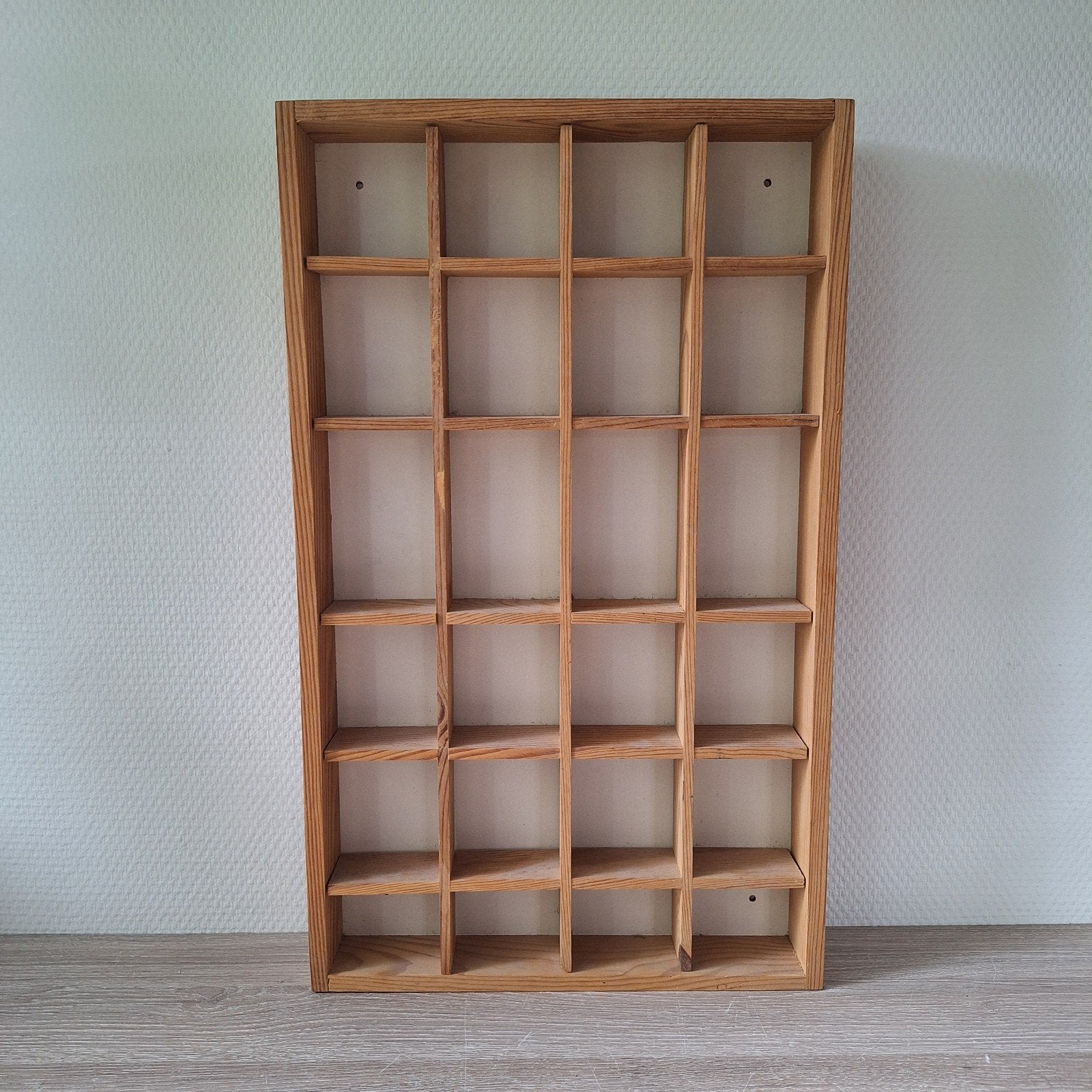 Houten letterbak snuisterijen sorteer bak 24 vakjes, Huis en Inrichting, Ophalen of Verzenden, Zo goed als nieuw, Hout