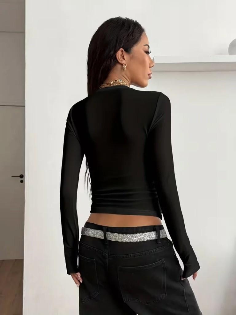 Vintage longsleeve shirt gothic kruis afbeelding - Zwart, Zwart, Nieuw, Ophalen of Verzenden, Korte mouw