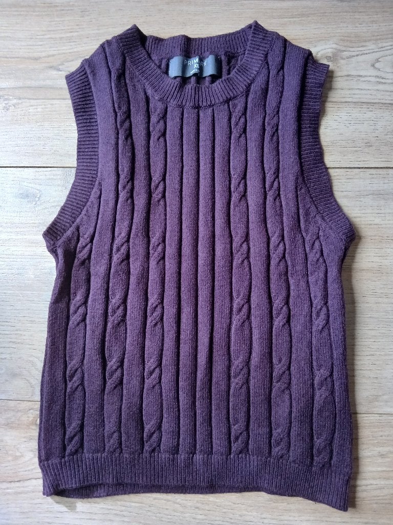 Bordeauxrood mouwloos vest / spencer maat XS, Kleding | Dames, Primark, Ophalen of Verzenden, Maat 34 (XS) of kleiner, Gedragen