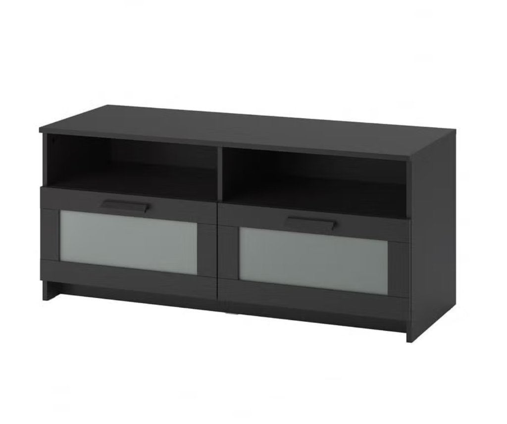IKEA BRIMNES TV-meubel zwart, Ophalen, 100 tot 150 cm, 50 tot 100 cm, Zo goed als nieuw