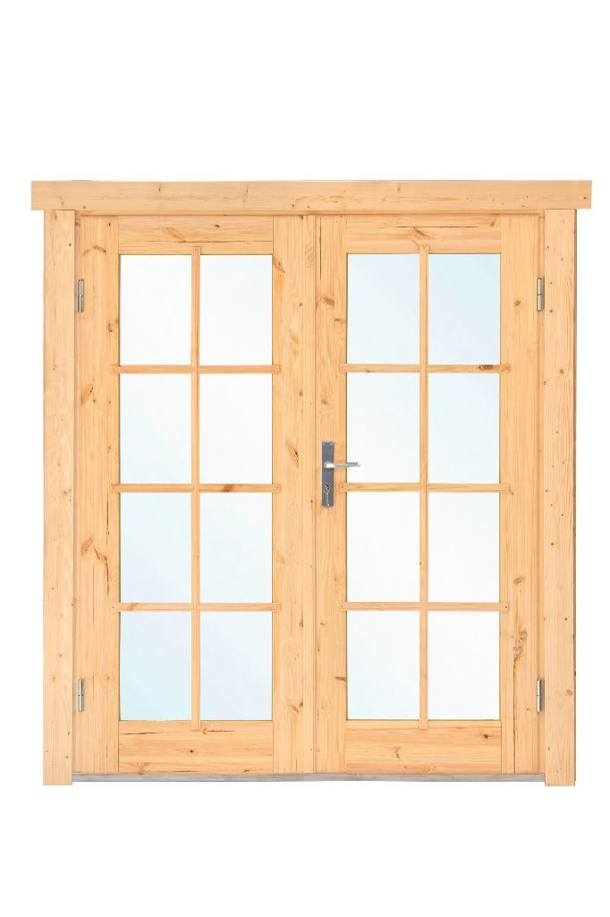 Buiten Deur dubbel met raam DL8 RS vuren 166.5x196.5cm, Doe-het-zelf en Verbouw, Deuren en Horren, 120 cm of meer, Nieuw, Ophalen of Verzenden