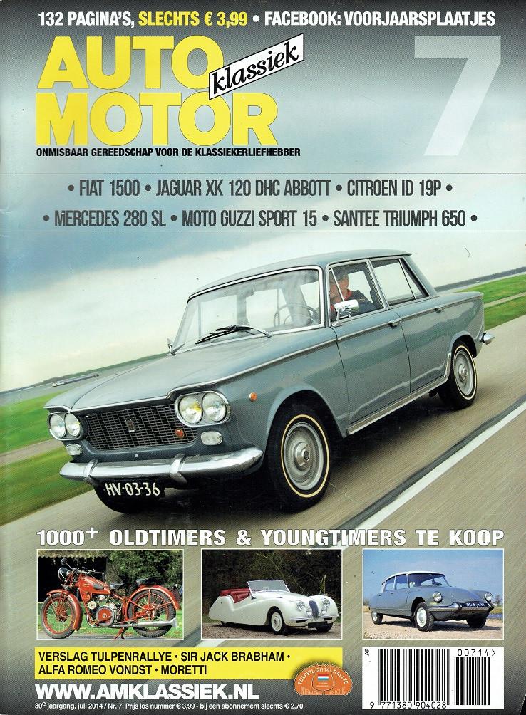 Auto Motor Klassiek 2014 nr. 7 (o.a. Citroën ID19 P), Verzenden, Gelezen, Algemeen