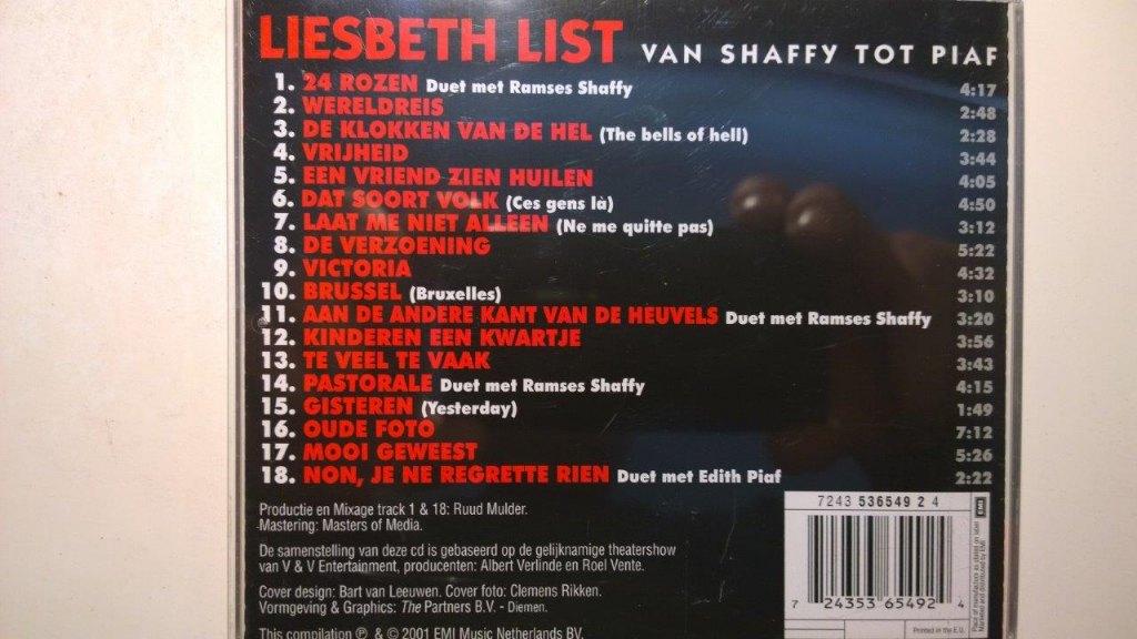 Liesbeth List - Van Shaffy Tot Piaf, Ophalen of Verzenden, Zo goed als nieuw, Pop