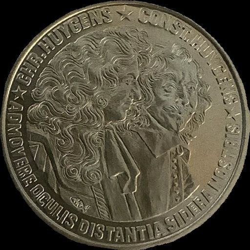 1989 ecu 10 ECU munt Constantijn en Christiaan Huygens, Ophalen of Verzenden, Koningin Beatrix, Overige waardes, Losse munt