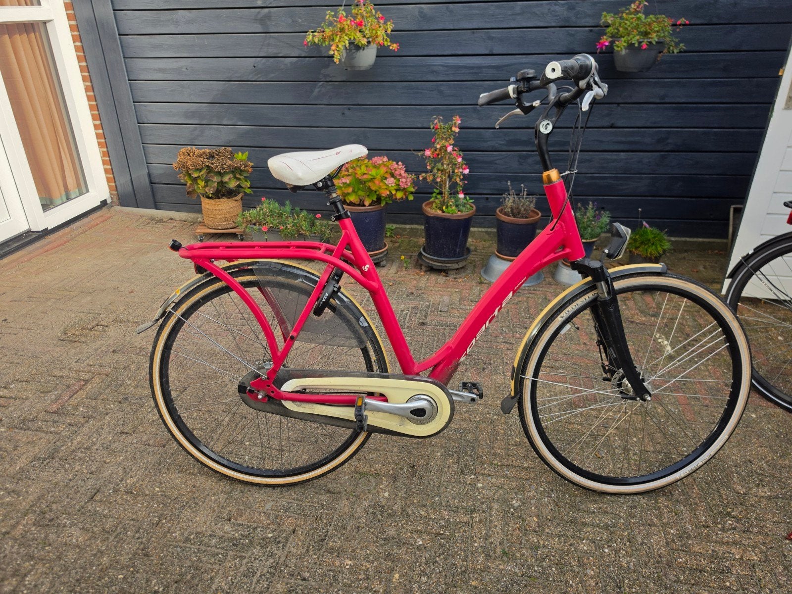 Damesfiets Sparta Roze/Fuchsia, Fietsen en Brommers, Ophalen, Sparta, Gebruikt, Versnellingen