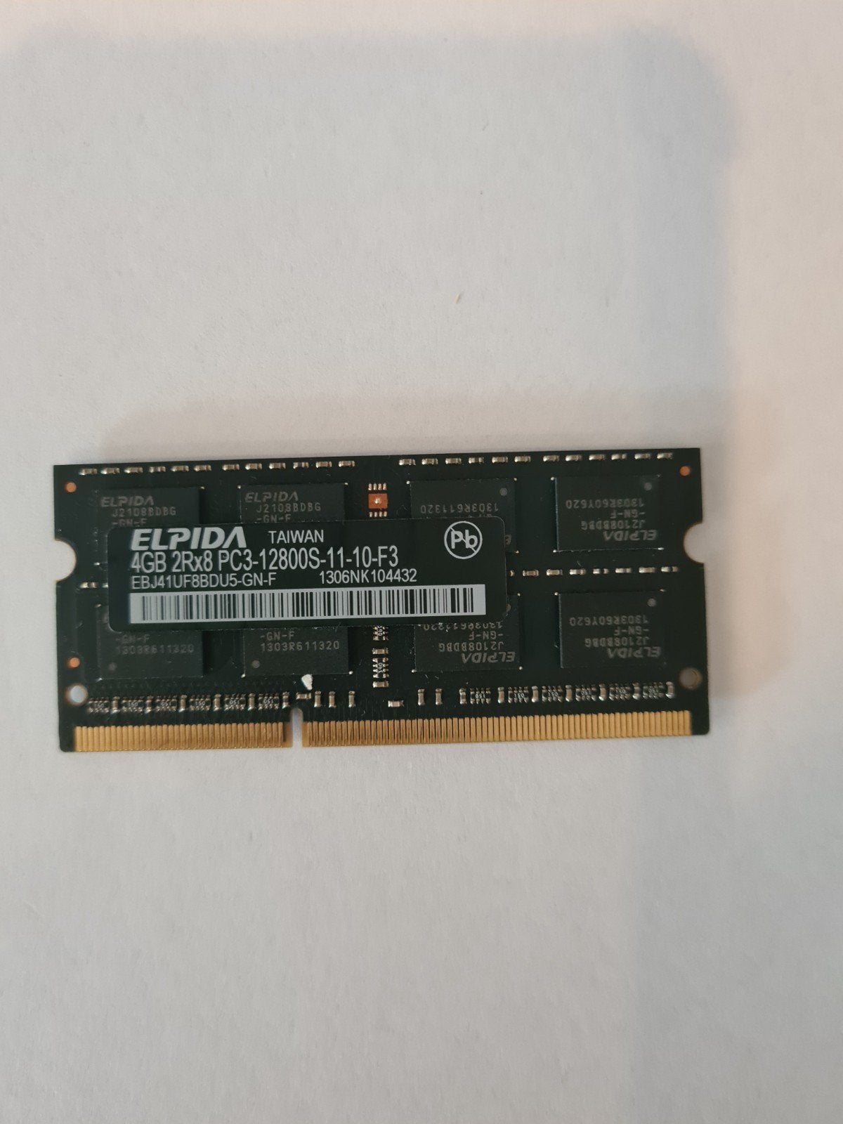 ELPIDA 4GB DDR3 PC3-12800S RAM Geheugen voor Laptop, Gebruikt, DDR3, Ophalen of Verzenden, Laptop