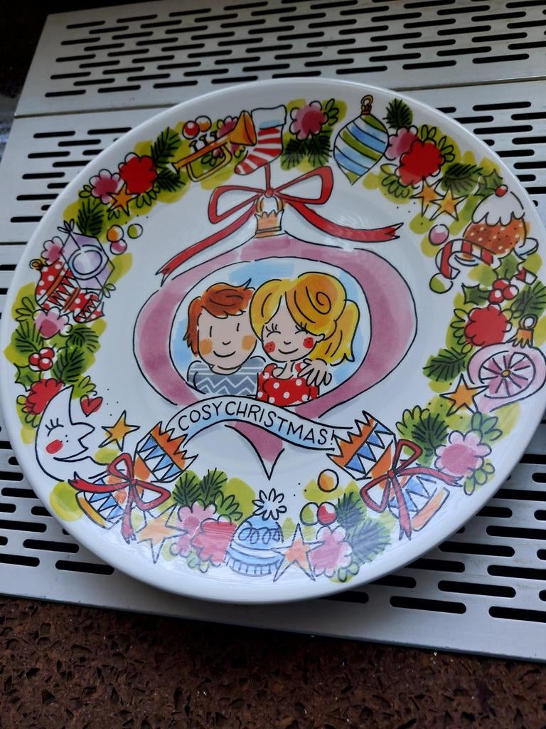BLOND  2 ontbijtborden KERST, Ophalen of Verzenden