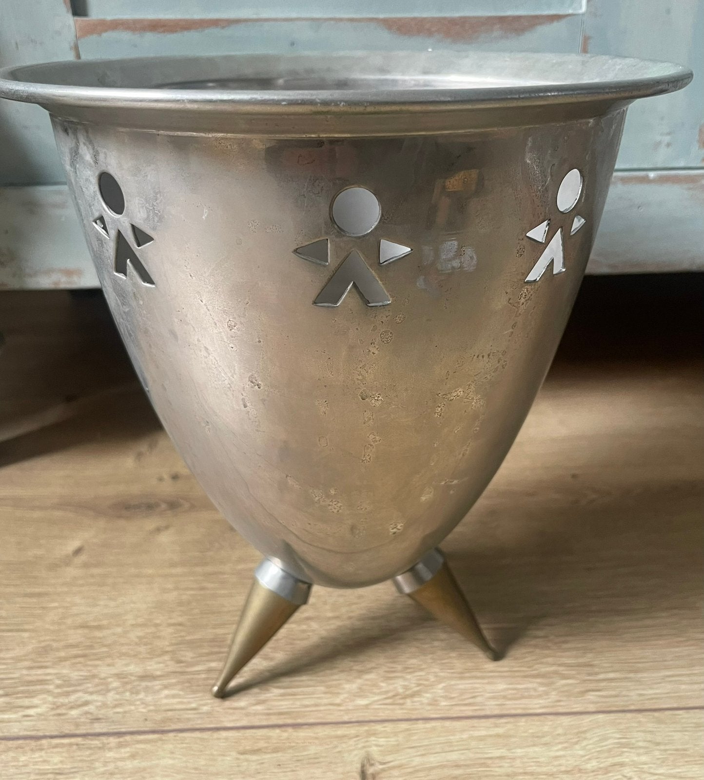 Superleuke wijnkoeler metaal Art Deco, Ophalen of Verzenden