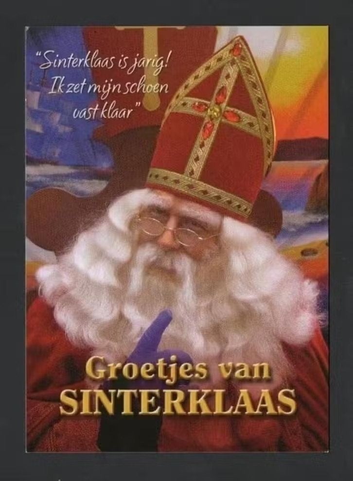 Sinterklaas is Jarig Ik zet mijn Schoen vast klaar., Verzamelen, Ansichtkaarten | Themakaarten, Ophalen of Verzenden, 1980 tot heden