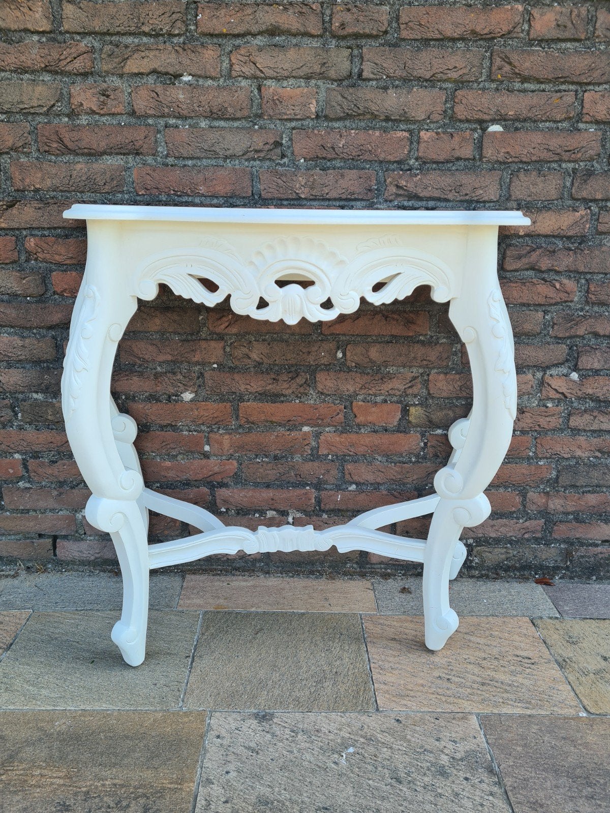Barok console tafel wit - wandtafel, Ophalen, Barok, Zo goed als nieuw, 75 cm of meer
