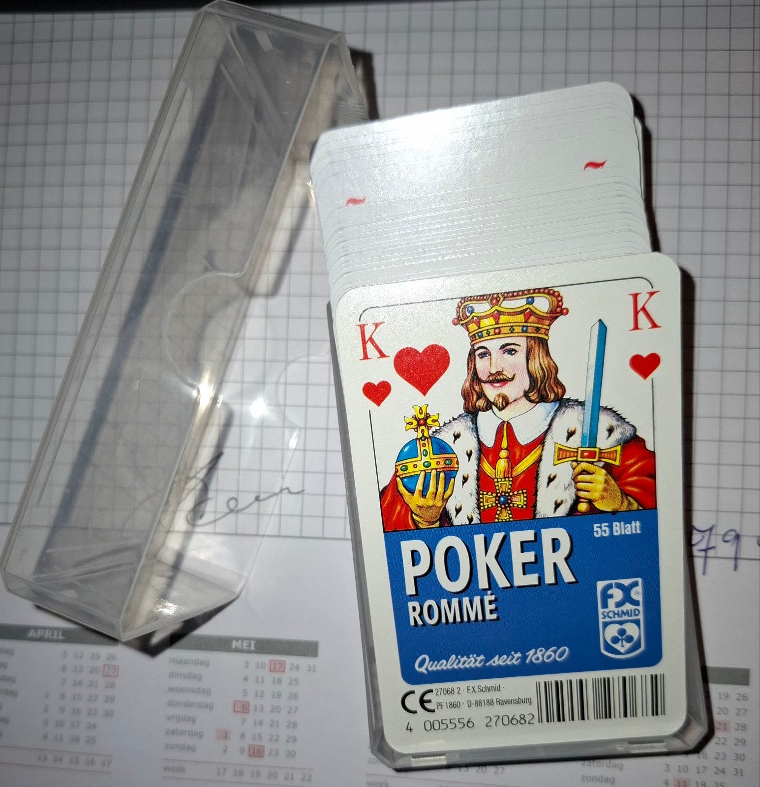 Set klassieke poker speelkaarten, Verzenden, Zo goed als nieuw, Speelkaart(en)