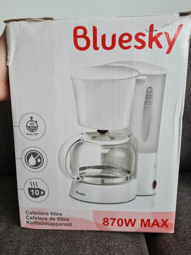 Bluesky Koffiezetapparaat met koffie, 10 kopjes of meer, Gemalen koffie, Ophalen of Verzenden, Koffiemachine