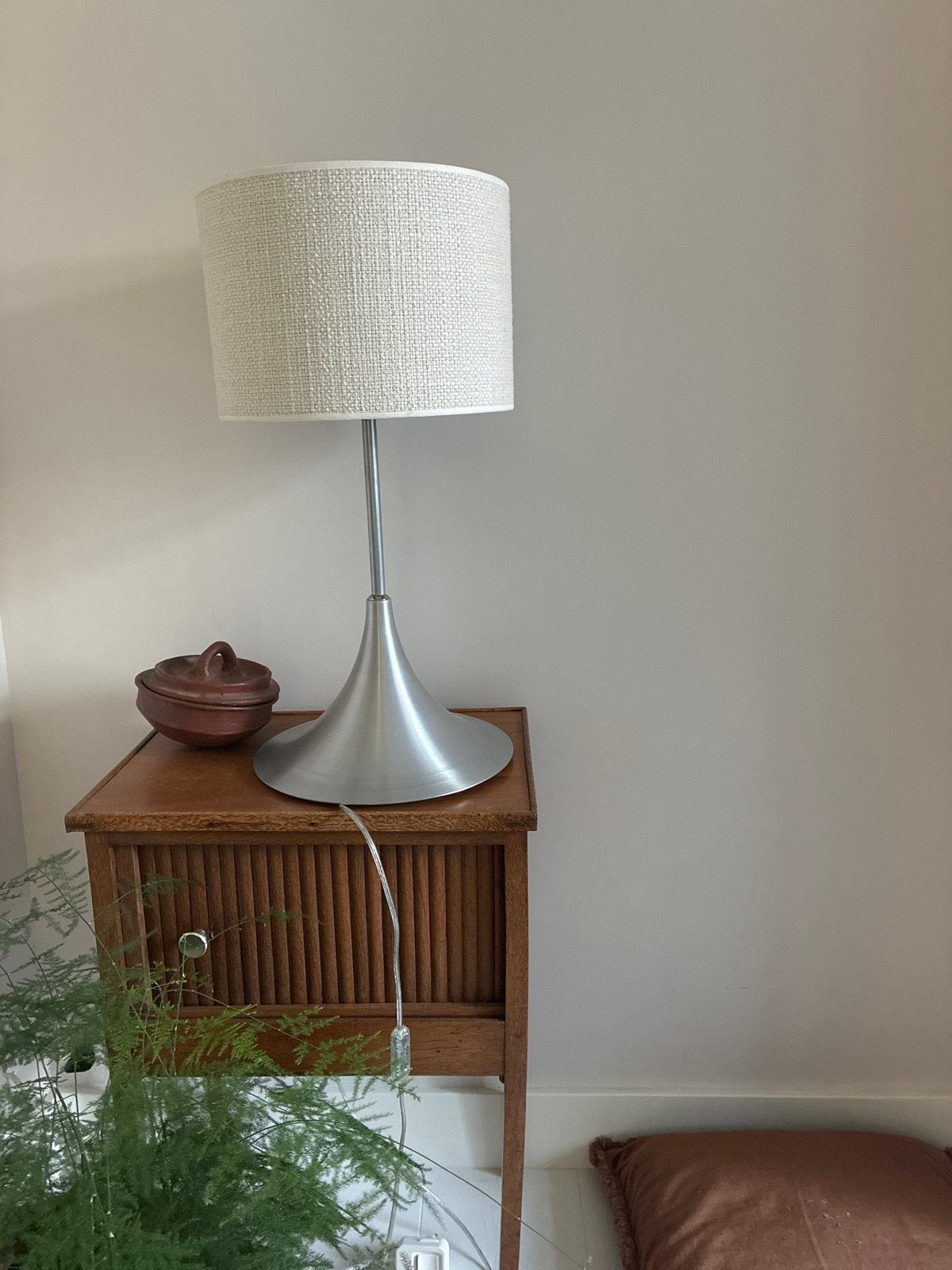 Vintage / Space age trompet lamp, Ophalen, Gebruikt, Vintage, E27 (groot)