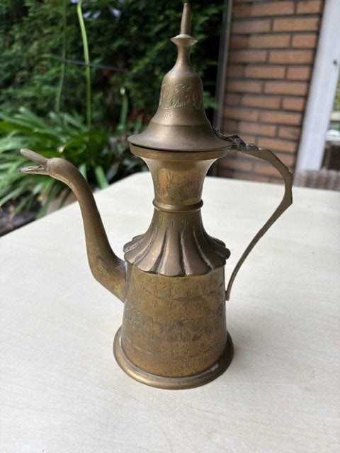 Vintage messing Arabische koffiekan, Dallah, Ophalen of Verzenden, Brons