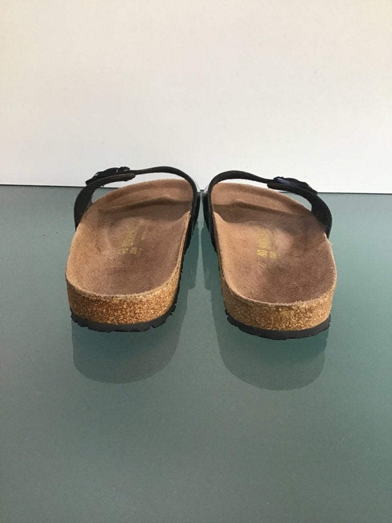 Birkenstock zwart 40 | Madrid slippers | Gratis verzenden, Slippers, Verzenden, Zwart, Zo goed als nieuw