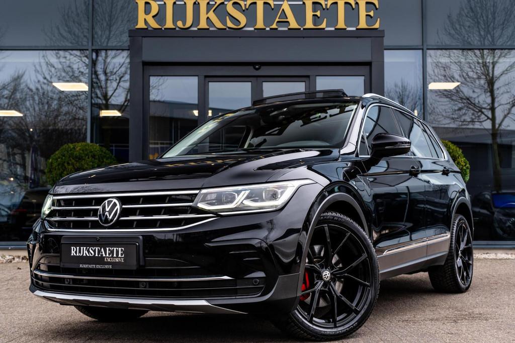 Volkswagen Tiguan 1.4 TSI eHybrid R-Line|PANO|ACC|TREKHAAK, 4 cilinders, Zwart, Hybride Elektrisch/Benzine, 1711 kg