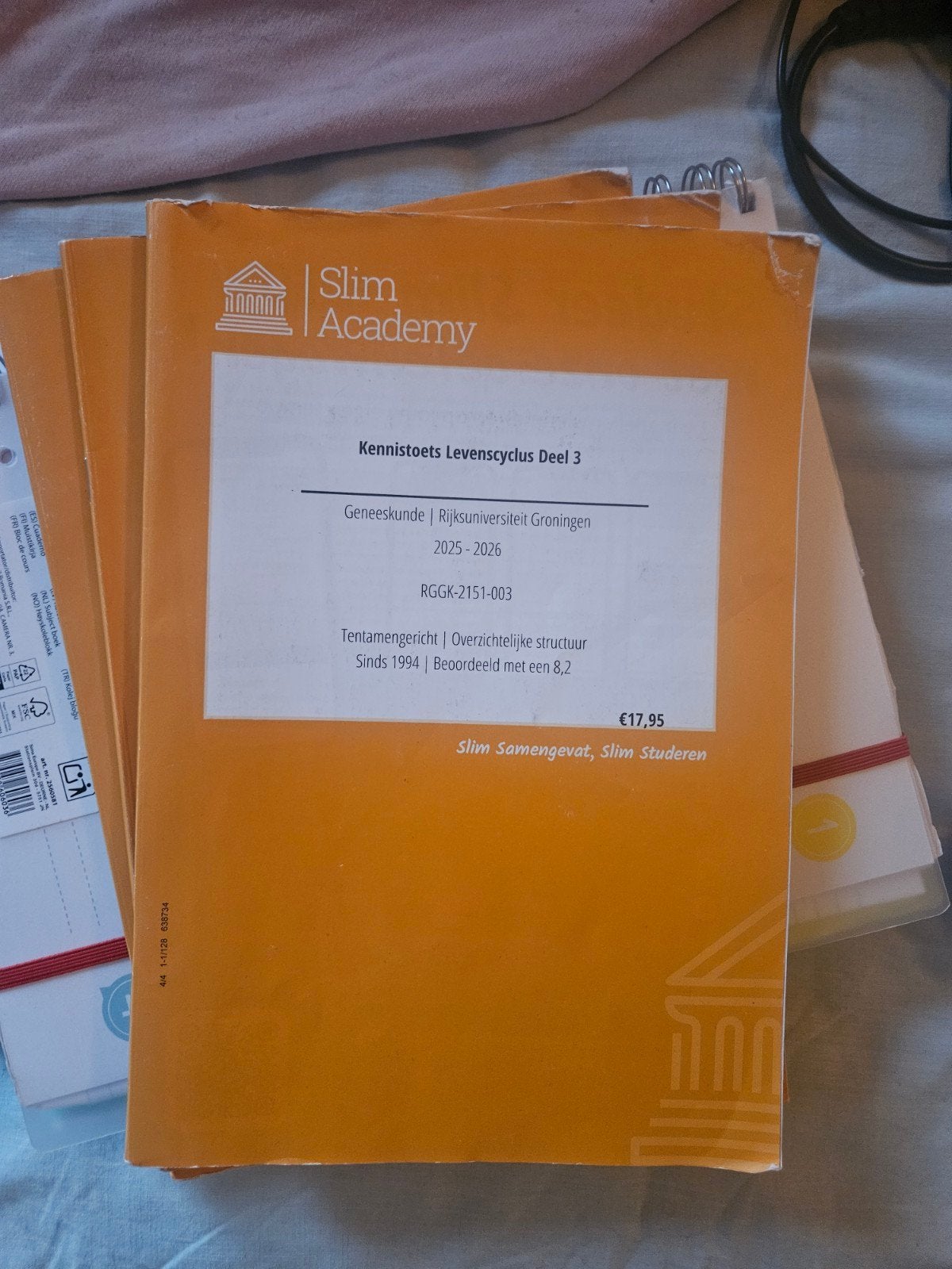 Slim academy geneeskunde RUG M1 levenscyclus, Boeken, Studieboeken en Cursussen, Ophalen of Verzenden, Beta, WO