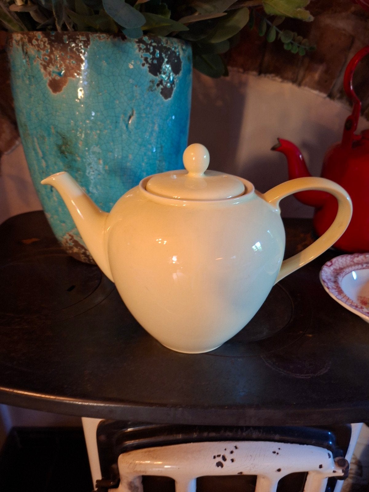 Pastel koffiepot/ theepot regout, Antiek en Kunst, Ophalen of Verzenden