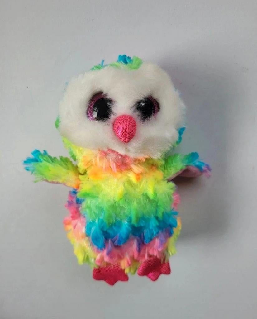 Knuffel TY - Owen - gekleurde uil 20cm, Overige typen, Ophalen of Verzenden, Zo goed als nieuw, Meerkleurig