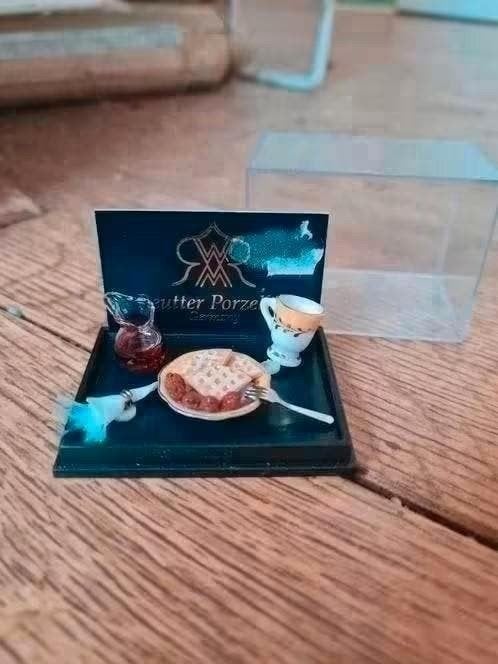 Reutter Miniatuur Ontbijtje met Glazen Karaf, Ophalen of Verzenden