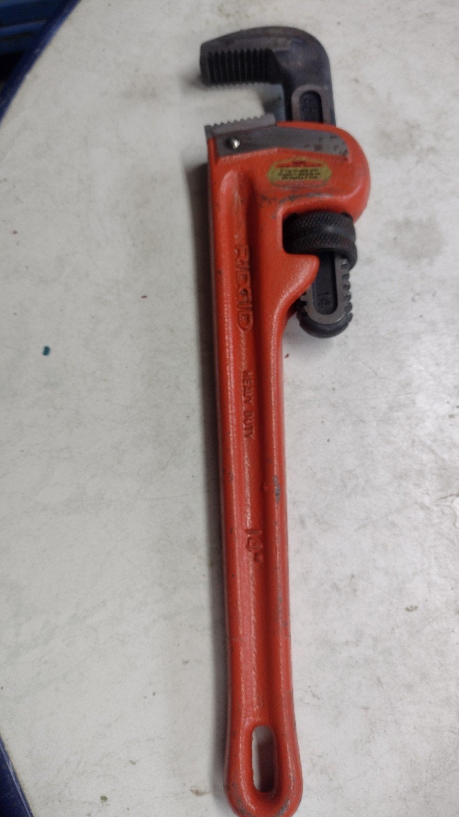 Ridgid Heavy Duty rechte pijptang, 14 inch, Ophalen of Verzenden, Gebruikt, Tang, Ridgid