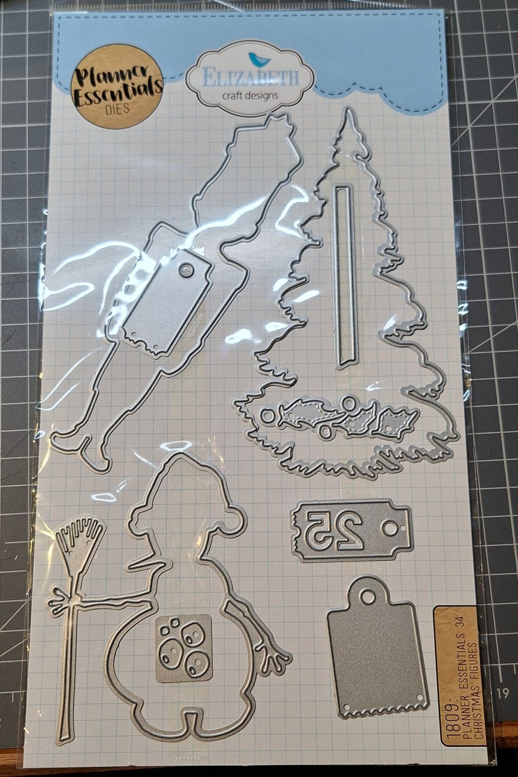 Elizabeth Craft Designs Planner Essentials Dies Kerst, Geschikt voor snijden, Zilver, Gereedschap of Toebehoren, Nieuw