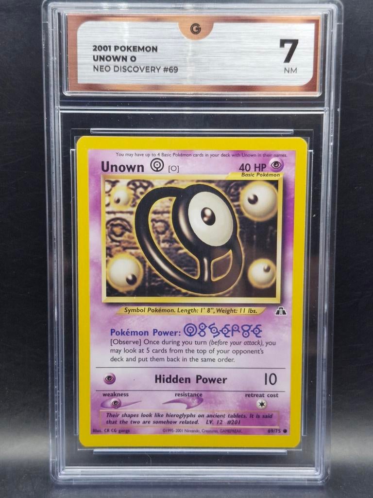 Unown o neo discovery #69 global grading 7nm, Verzenden, Zo goed als nieuw, Losse kaart