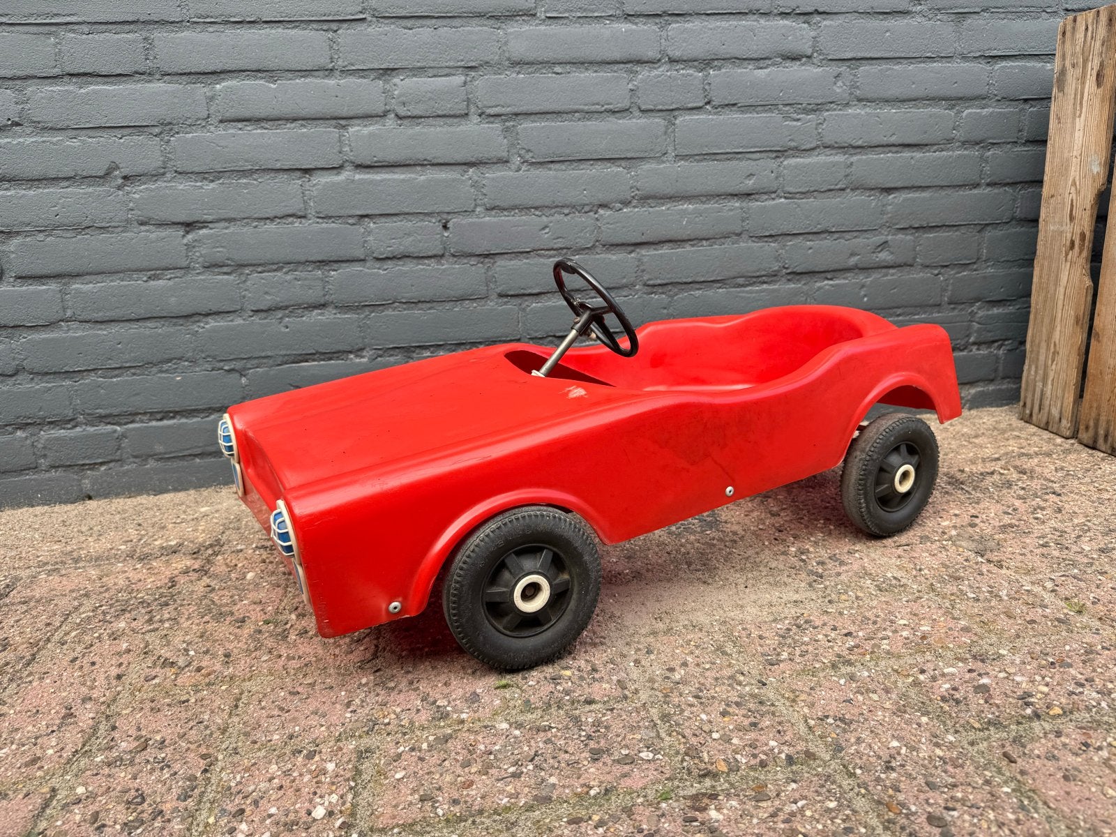 Vintage rode trapauto - Klassieke kinderauto, Antiek en Kunst, Ophalen of Verzenden