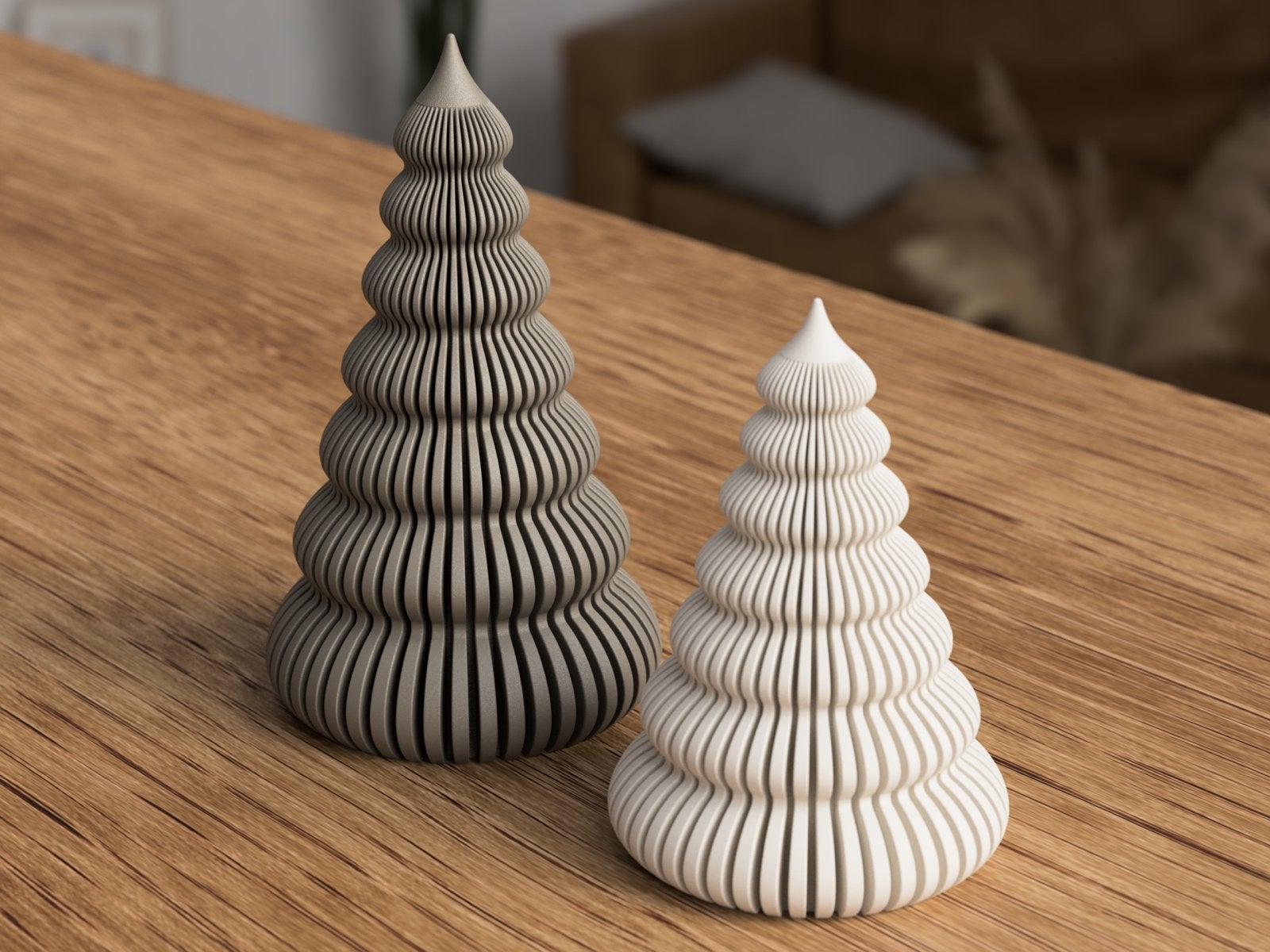 3D Geprinte Kerstbomen - Japandi Stijl met Theelichthouder, Huis en Inrichting, Meerkleurig, Nieuw, Kunststof, Ophalen of Verzenden