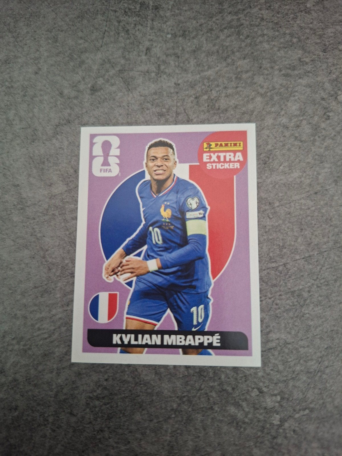 Panini Extra sticker WK 2026 USA. Kylian Mbappe Frankrijk., Ophalen of Verzenden, Zo goed als nieuw, Sticker