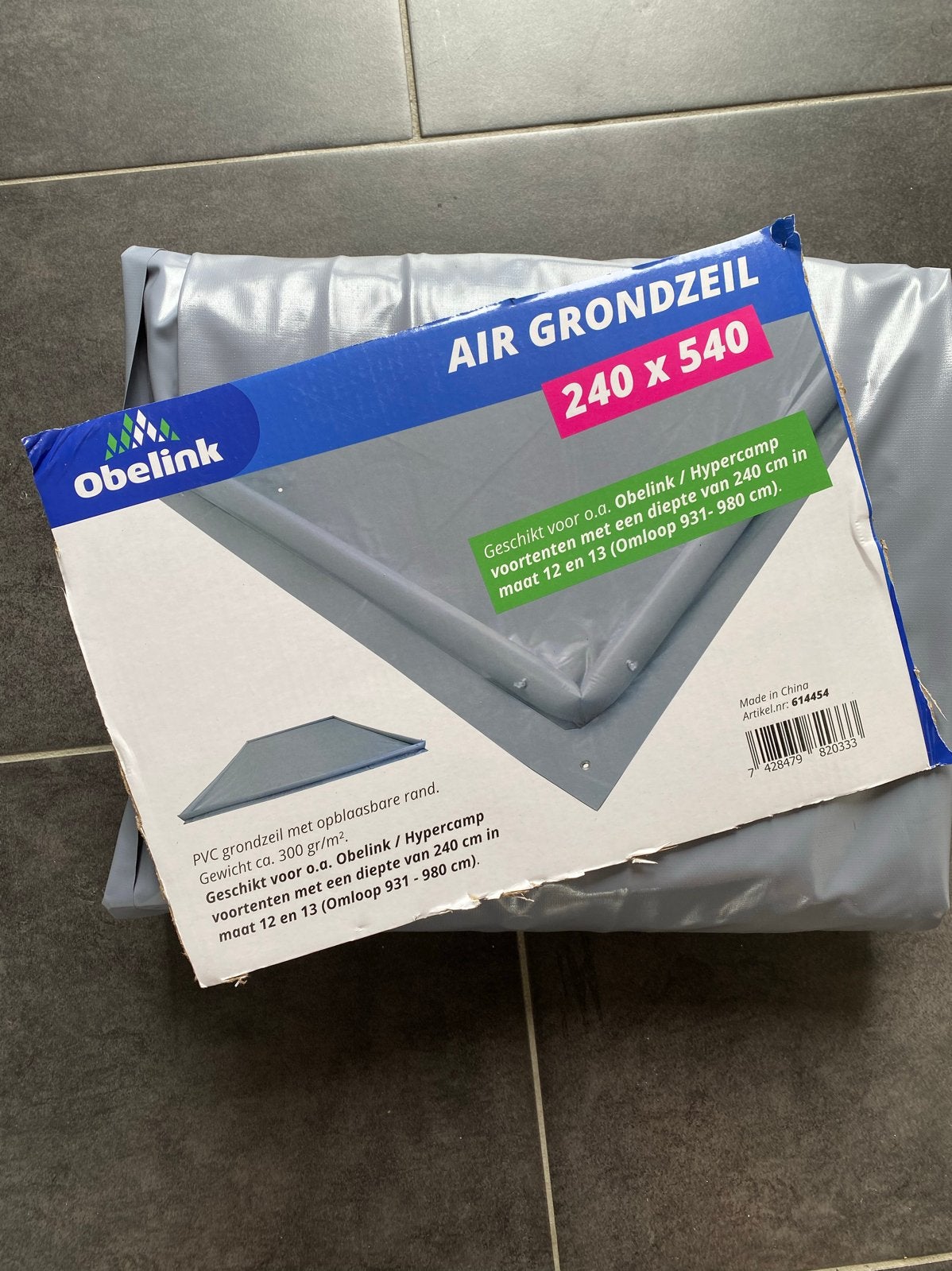 Obelink Air Grondzeil 240x540 met opblaasbare rand, Ophalen of Verzenden, Gebruikt