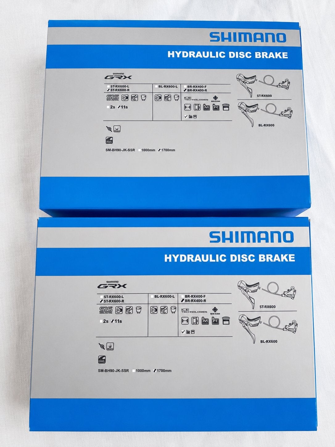 Shimano GRX Hydraulische Schijfremmen (2 stuks), Remmen, Overige materialen, Nieuw, Ophalen of Verzenden