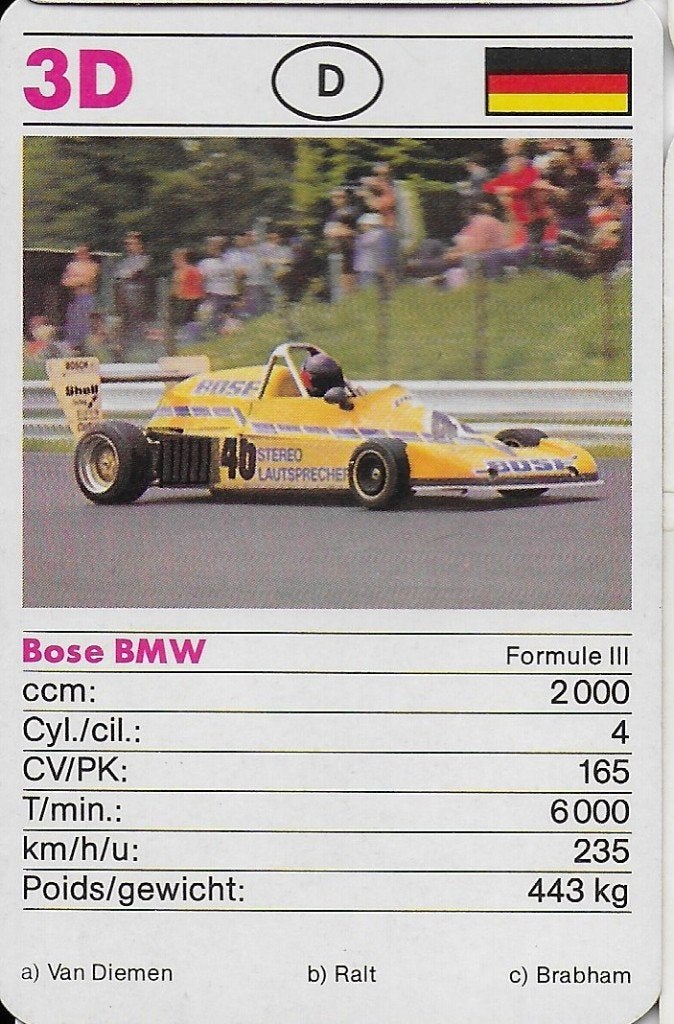 Kw4676 autokaartje bose bmw (3d ), Ophalen of Verzenden, Zo goed als nieuw, Auto's