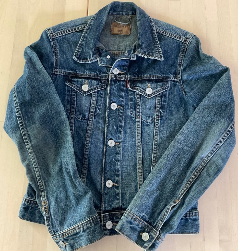 Vintage Spijkerjasje, Rocky, Blauw, Ophalen of Verzenden, Zo goed als nieuw