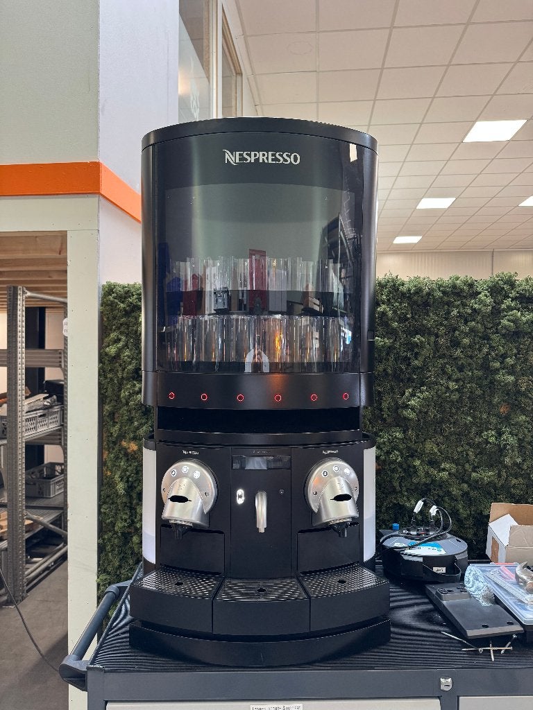 Nespresso Gemini CS220 Pro koffiemachine + dispenser getest, Witgoed en Apparatuur, Gebruikt, 10 kopjes of meer, Koffiemachine