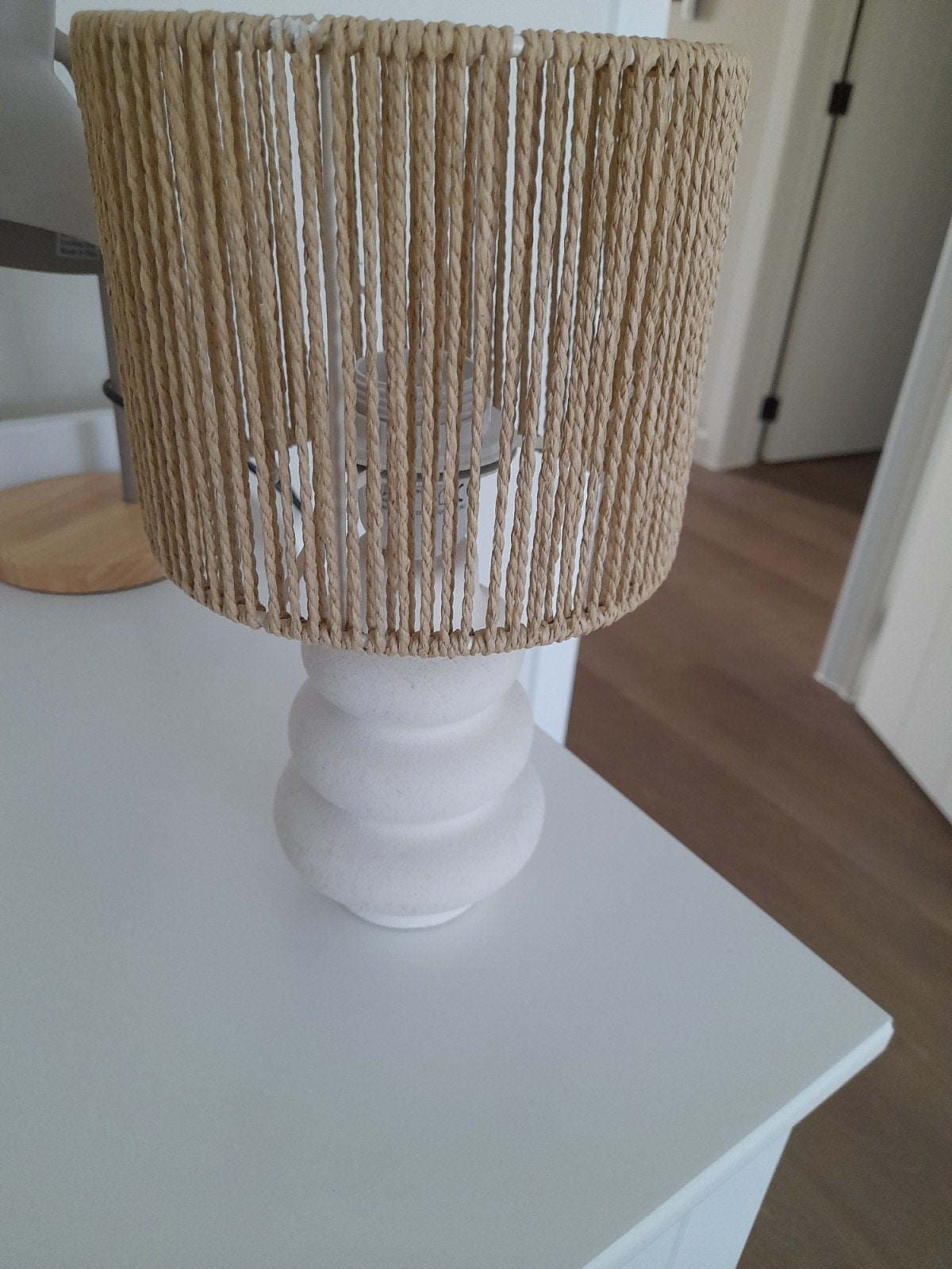 Nieuwe Ibiza Style tafellamp touw met porselein, Overige merken, Meerkleurig, Keramiek, Schemerlamp