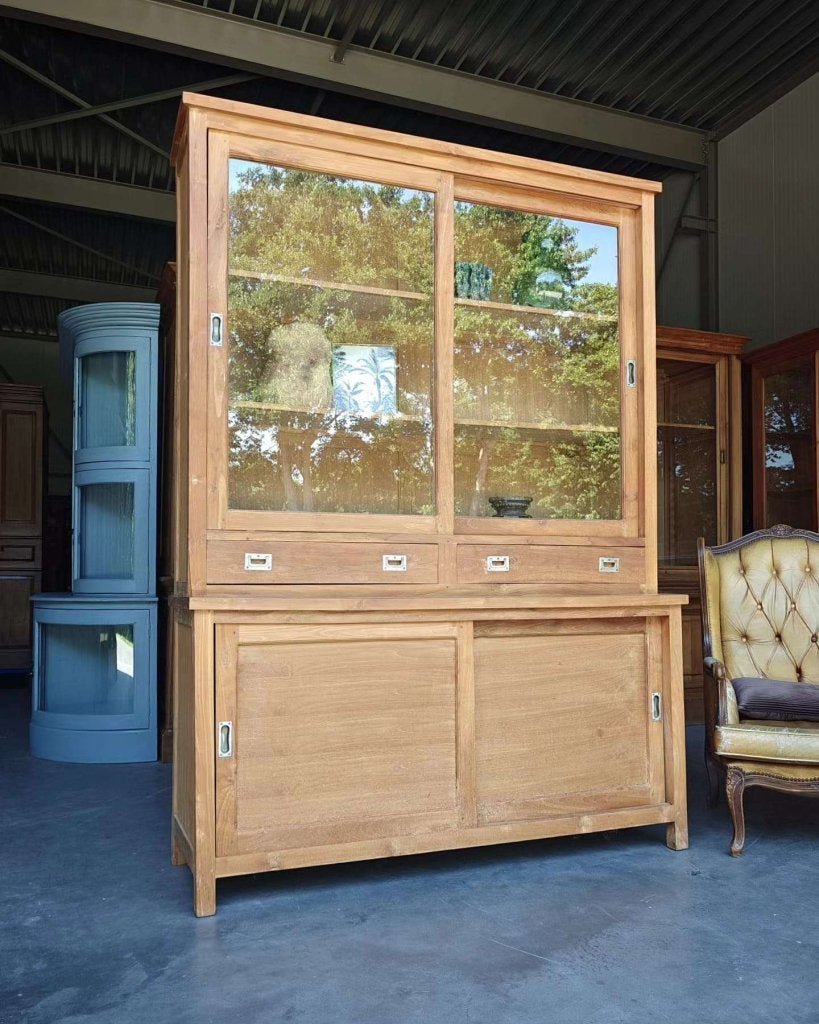 Vintage teak schoolkast | Servieskast | Buffetkast #8256, Huis en Inrichting, Kasten | Buffetkasten, Gebruikt, Met deur(en), -