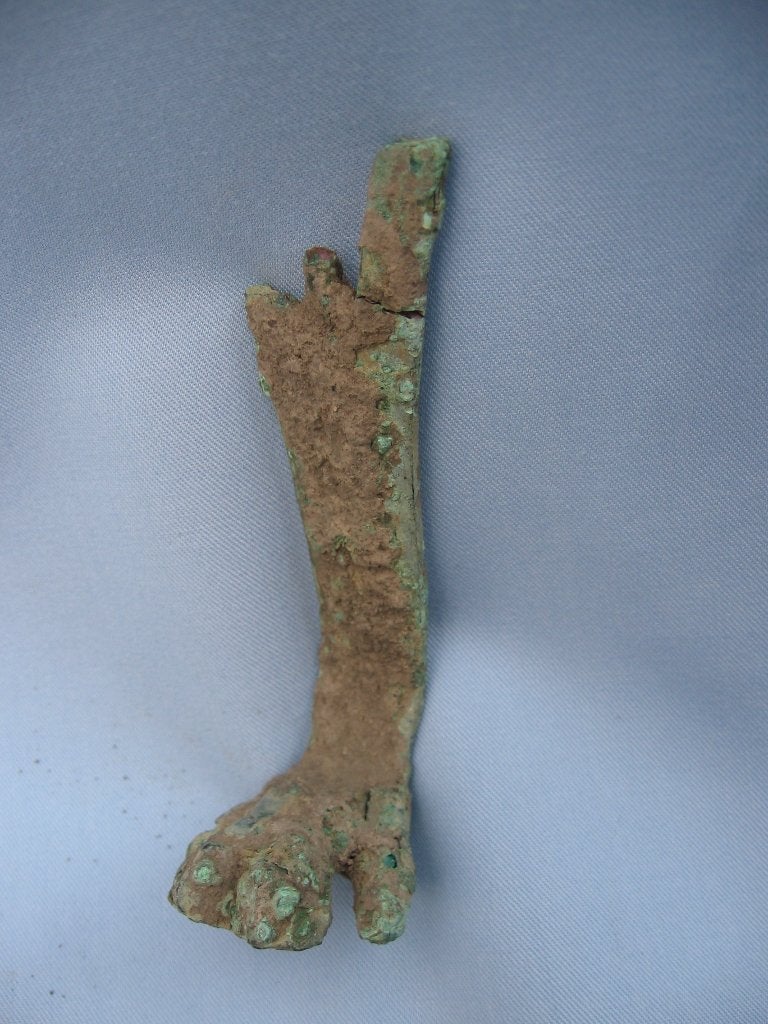 Romeinse bronzen voet - ca. 2000 jaar oud - bodemvondst, Antiek en Kunst, Ophalen of Verzenden, Brons