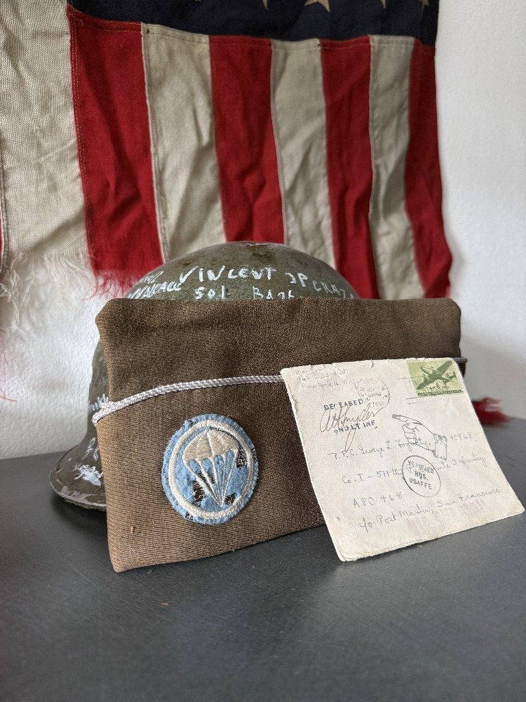 US WW2 overseas cap, Ophalen of Verzenden, Amerika, Helm of Baret