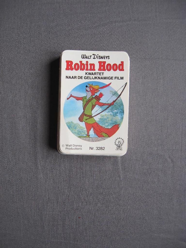 Oud Disney Kwartet spel Robin Hood (en anderen), Verzamelen, Ophalen of Verzenden, Overige figuren, Gebruikt, Overige typen