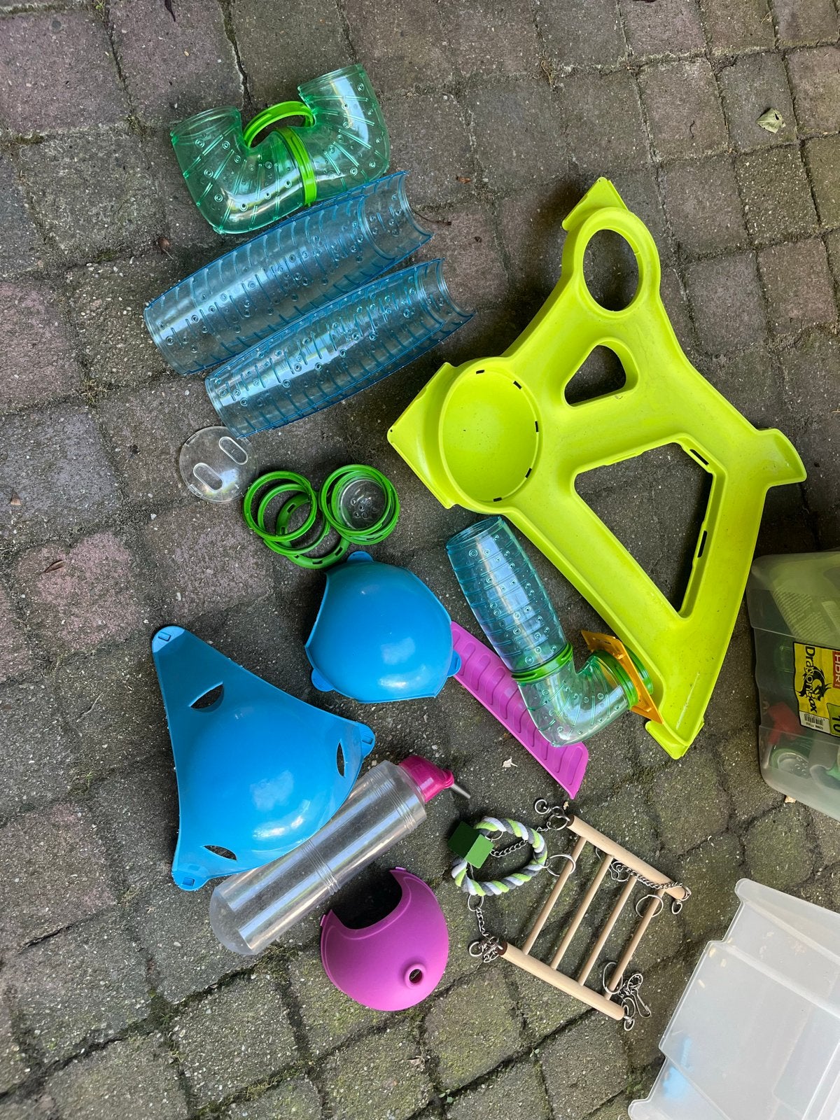 Veel toebehoren hamsterkooi, Dieren en Toebehoren, Ophalen, Gebruikt